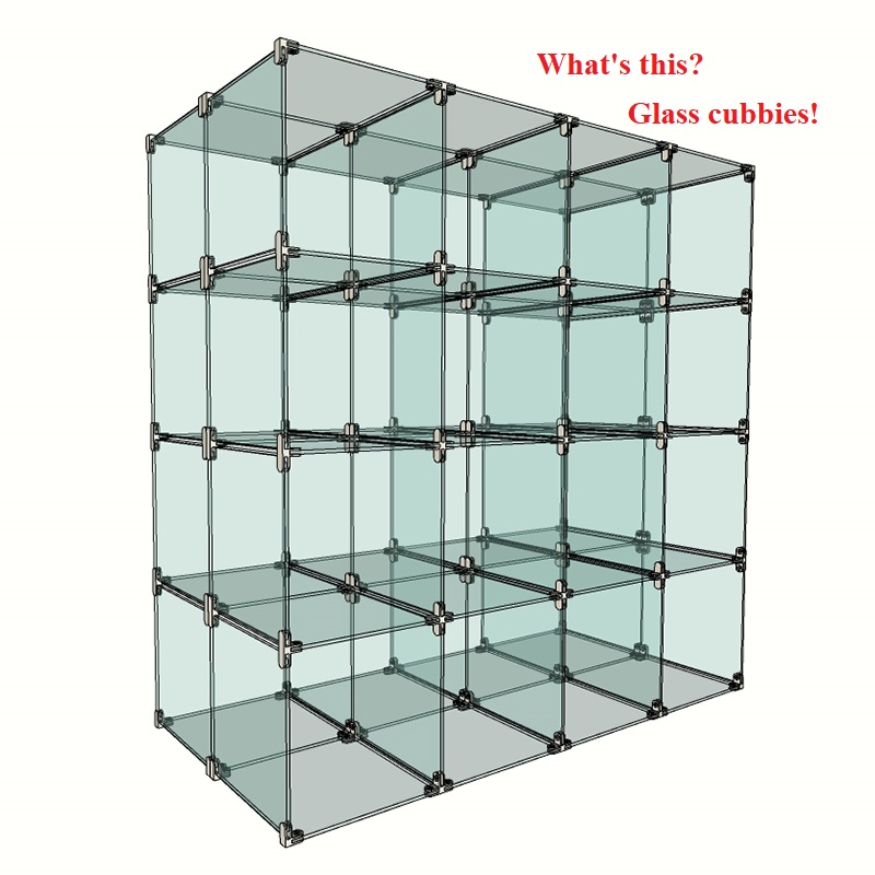 Glass cubbies